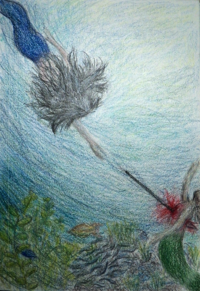 mermaid colored pencil 2